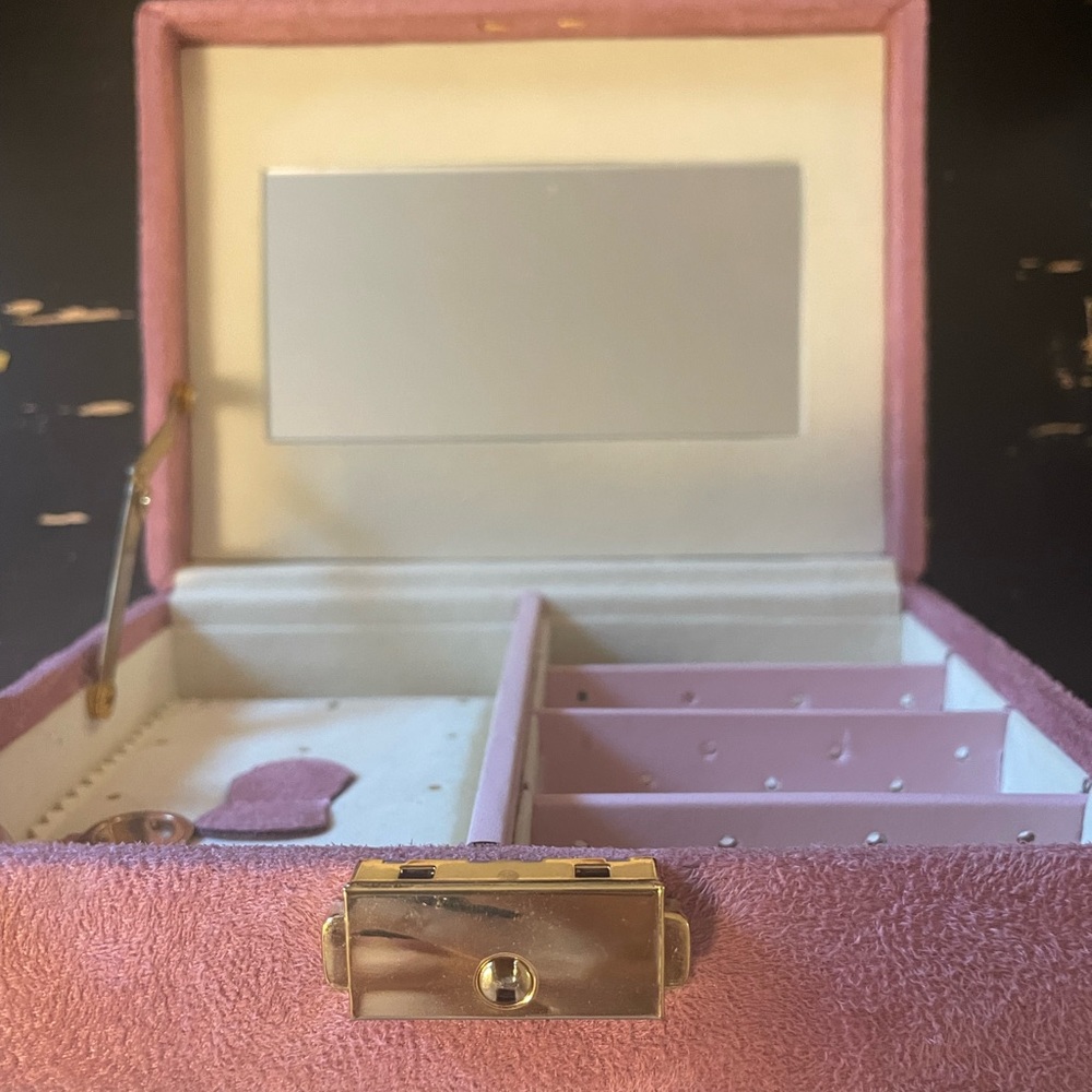 Suede petite jewelry box
